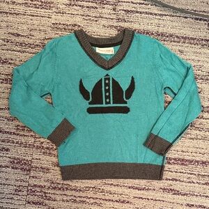 Deux par Deux Teal Viking Sweater